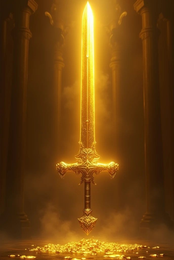 Whole golden sword