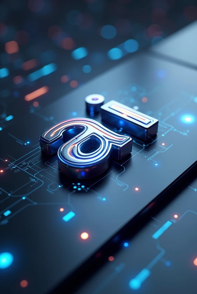 Create a 3D logo with the text 'ai  Talha bagwan' in a modern and sleek design. The 'ai Talha bagwan' should be prominent, symbolizing artificial intelligence, with a futuristic font. Use metallic or gradient colors to give the logo a tech-inspired feel. Incorporate subtle light reflections and shadows to enhance the 3D effect, making the text appear as if it's floating or emerging from the surface."