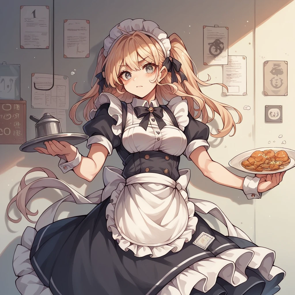 score_9, score_8_superior, score_7_superior (score_9:0.9),score_8_superior,score_7_superior,Anime Style,evaluation_Safety,(PDXL),Maid&#39;s Headdress,lira,Maid clothes,One girl,alone,View your viewers,Elf Ears,Medium chest,Black Hair,robot,