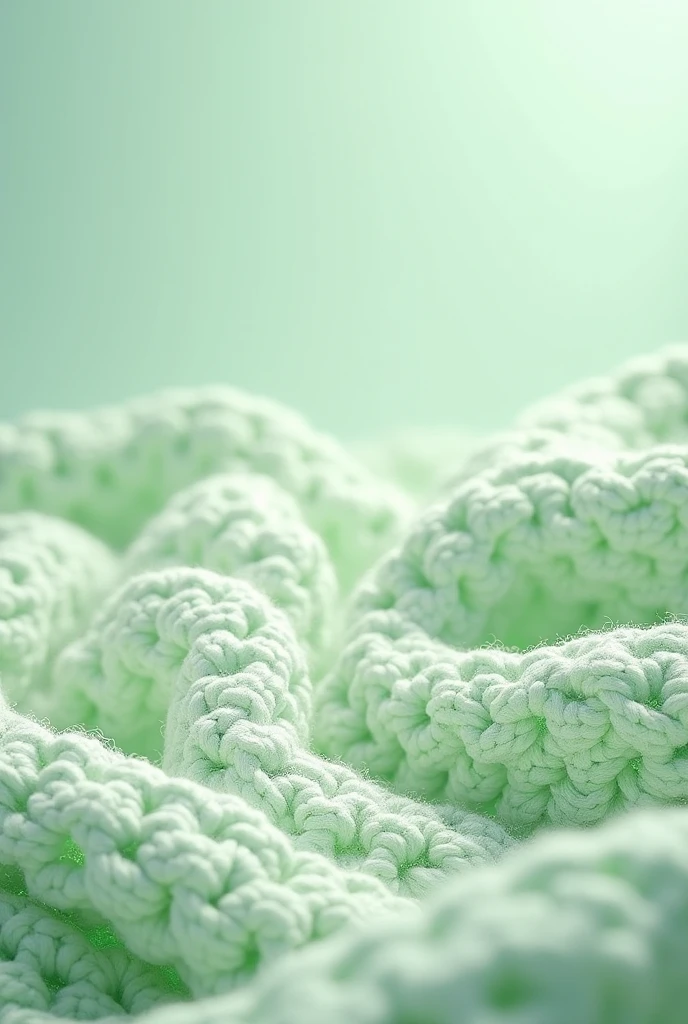 Light green crochet background 