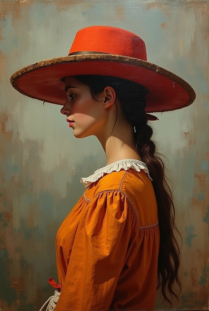 peasant hat artistic painting