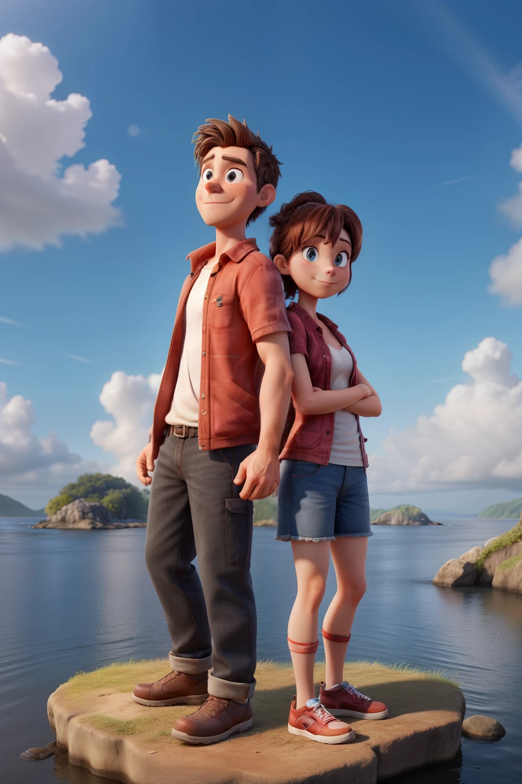a couple decide to go on an island 16:9 ratio