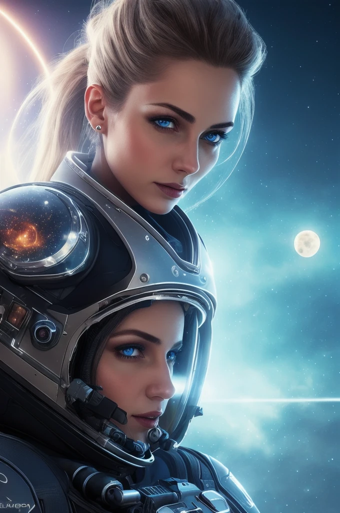 epic cinematic photo of milkun a skinny sexy woman space pilot in the cockpit , masterpiece, (best quality:1.2), (ultra-detailed:1.2), (an extremely delicate and beautiful:1.2),cinematic angle,floating, (beautiful detailed eyes:1.1), (detailed light:1.1),cinematic lighting, beautifully detailed sky, women, white hair, blue eyes, (high ponytail:1.1), cloak, glowing eyes, (moon:1.2), (moonlight:1.1), starry sky, (lighting particle:1.1), fog, snow painting, sketch, bloom,