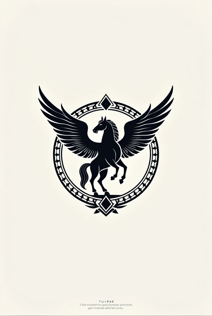 Create a logo for a Kazakh clothing brand called "Tulpar"