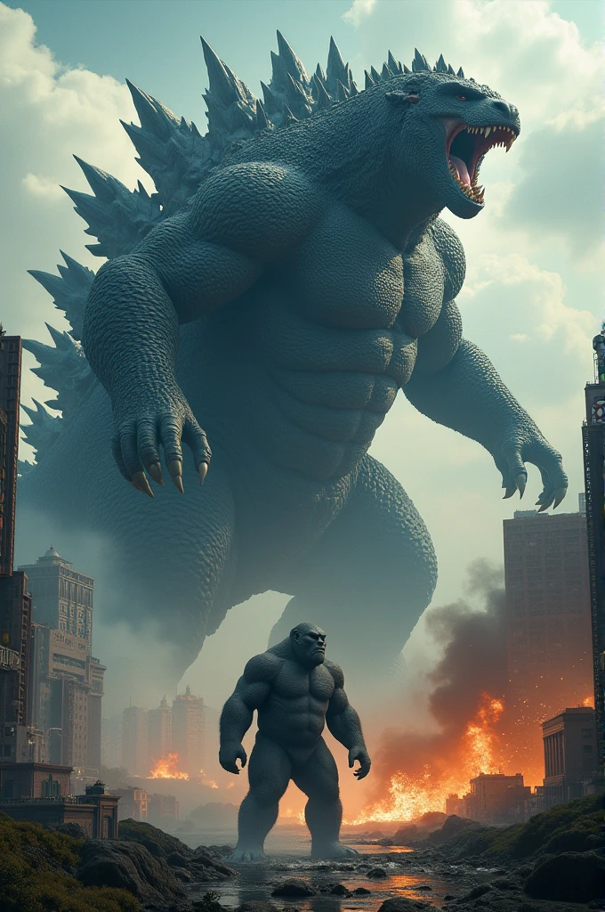 Make a video with 2:43 telling the story of the movie Godzilla and Kong the new empire
