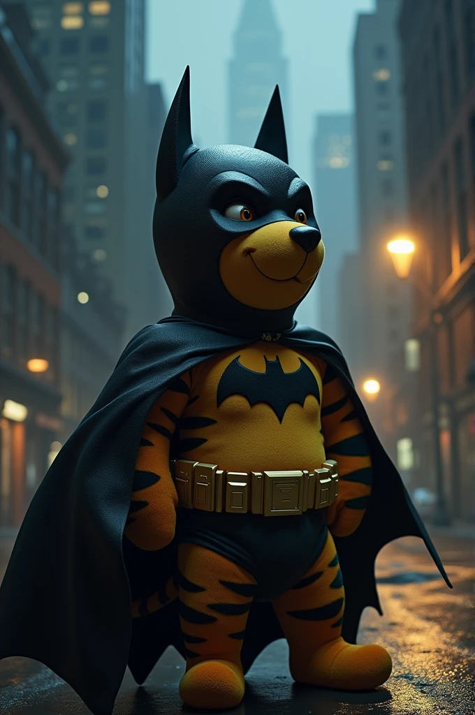 Tigger disguised as Batman