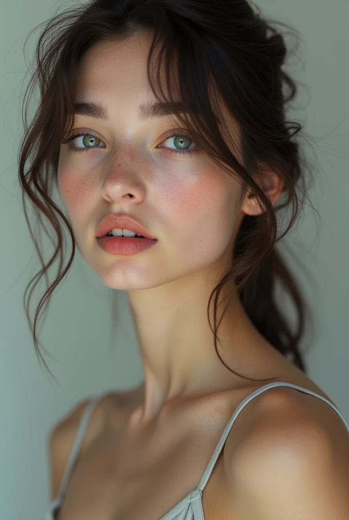 ((1 Russian woman)), (Read Manzanares) (Teen model, 14 years, young)), unearthly beauty, slim,firm breasts, soft light, ((David Hamilton style)), Without clothing, close-up photo, masterpiece, 最high quality, photorealistic, 8 K, a high resolution, detailed skin, 8 K ウルトラHD, Digital SLR camera, soft lighting, high quality, granularity, Fujifilm XT3