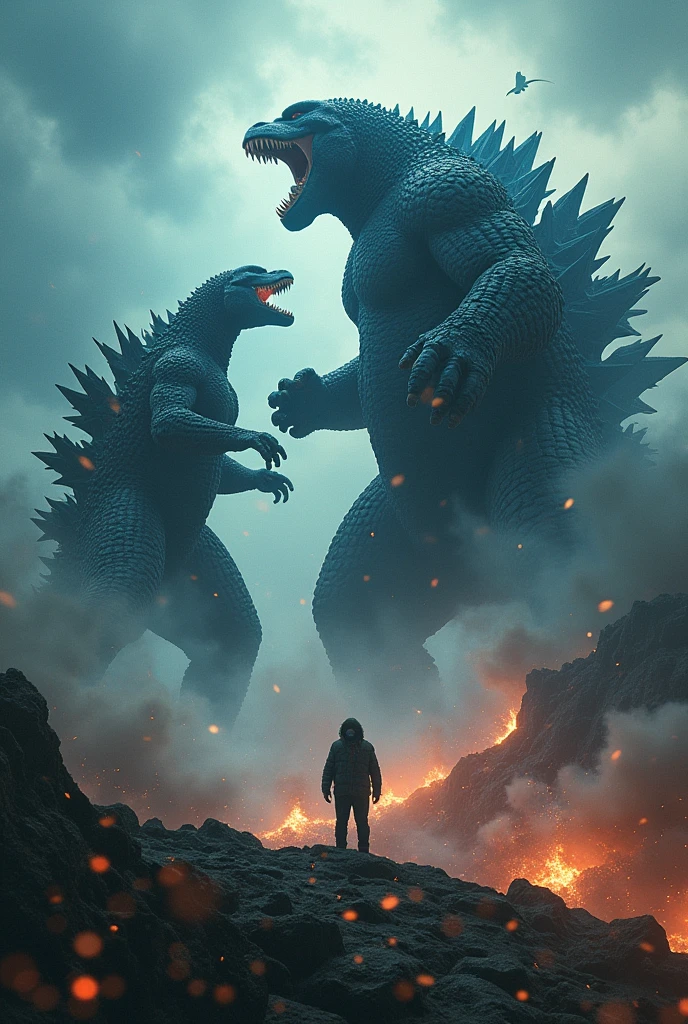 Make a video with 2:43 telling the story of the movie Godzilla and Kong the new empire