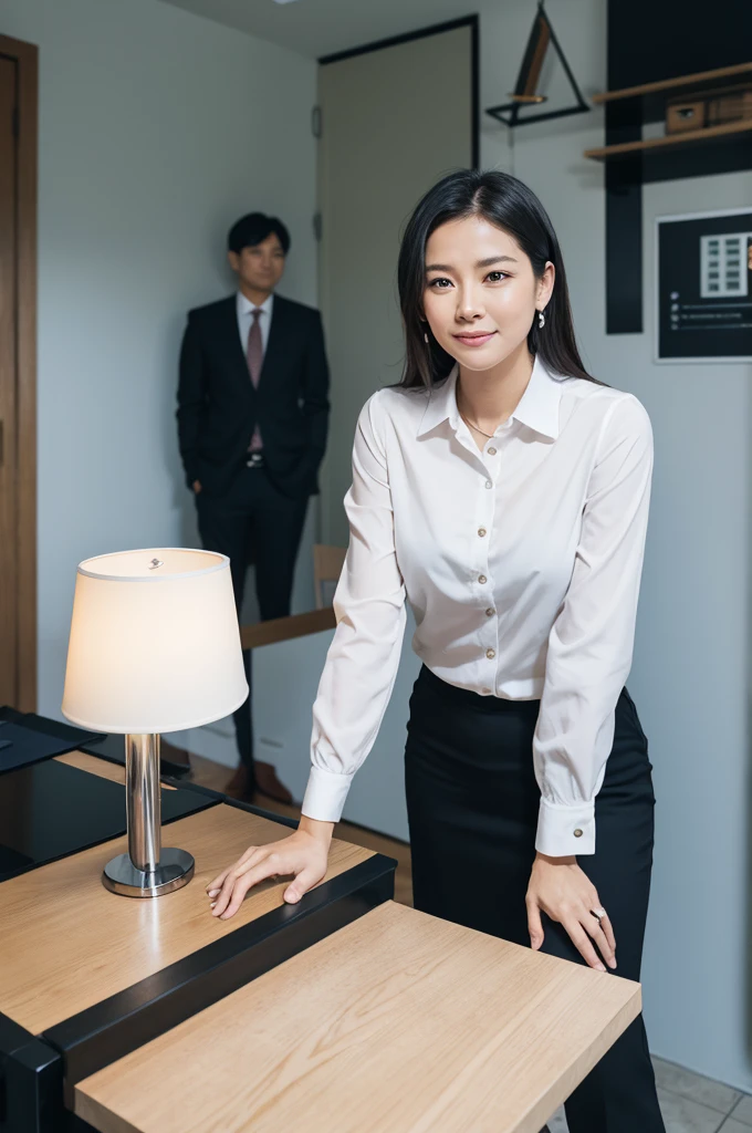 The CEO's secretary wears sheer, thin pantyhose,Japanese Woman,48 years old,Breast size is D cup,Thick nipples,Pussy wrinkles,She spread her legs wide for me to see., Very knowledgeable cute girl,Thick lips,Short Hair