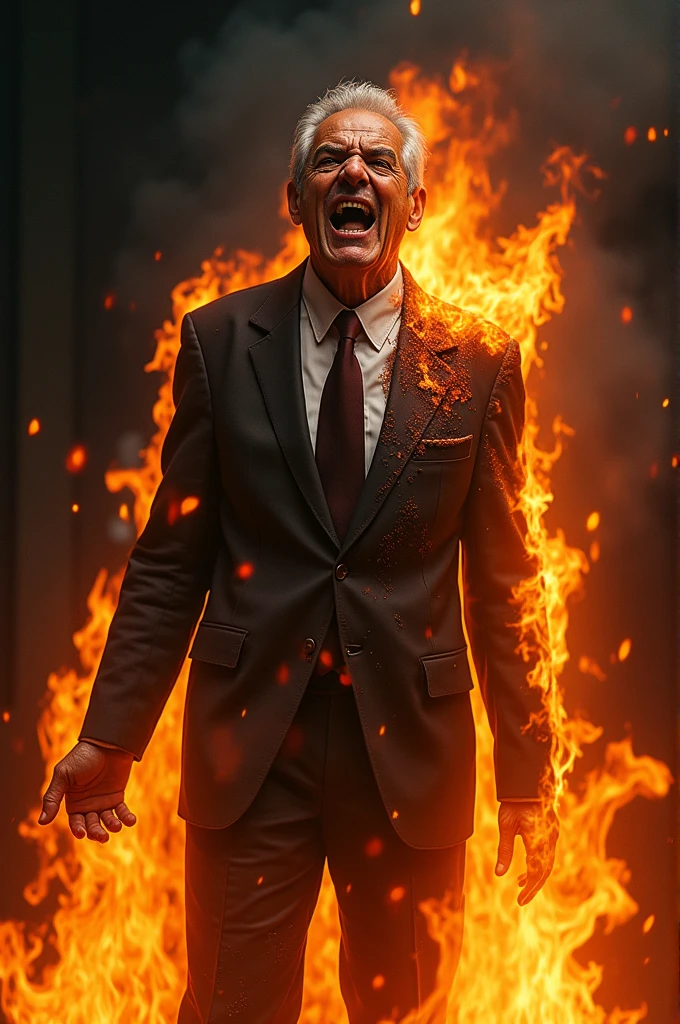 Sebastian Piñera on fire