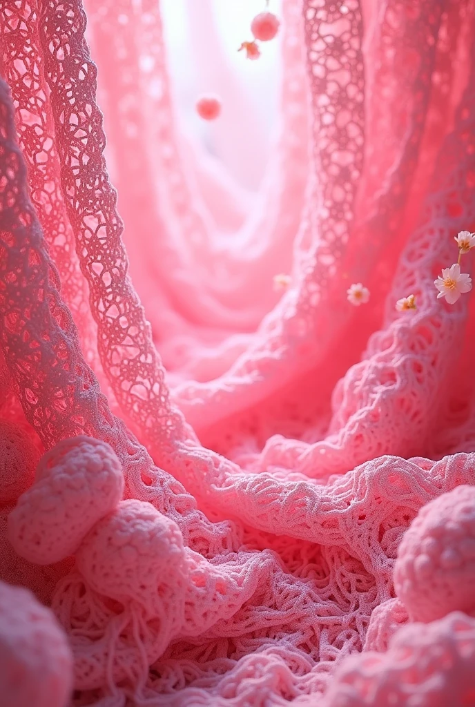Soft background in hot pink crochet falling crochet background 



