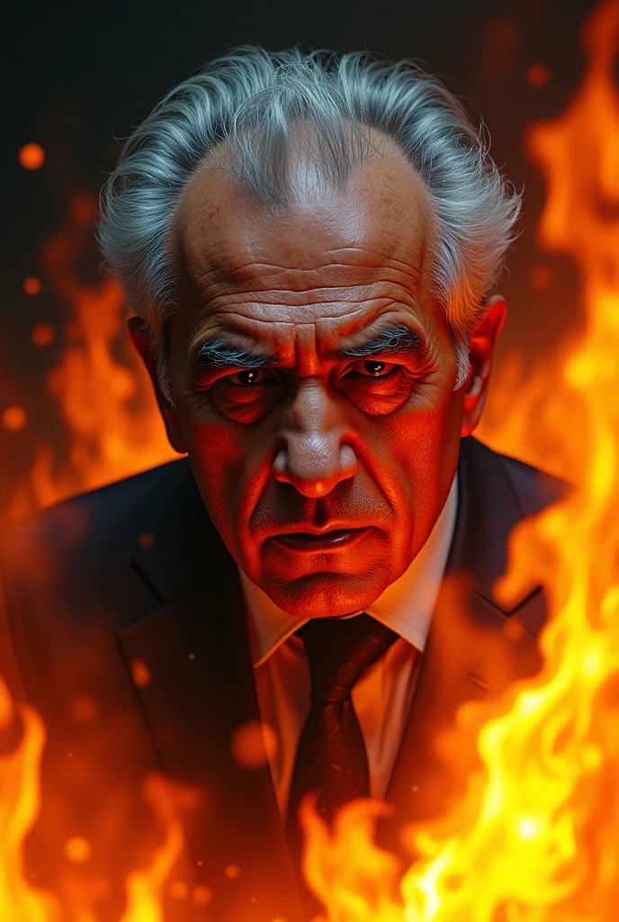 Sebastian Piñera on fire