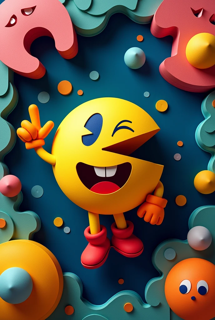 Pacman paper crafts