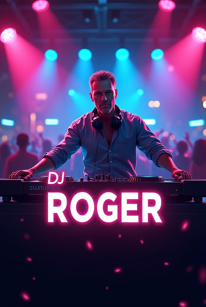 You can create a dj image that says in text "dj roger"