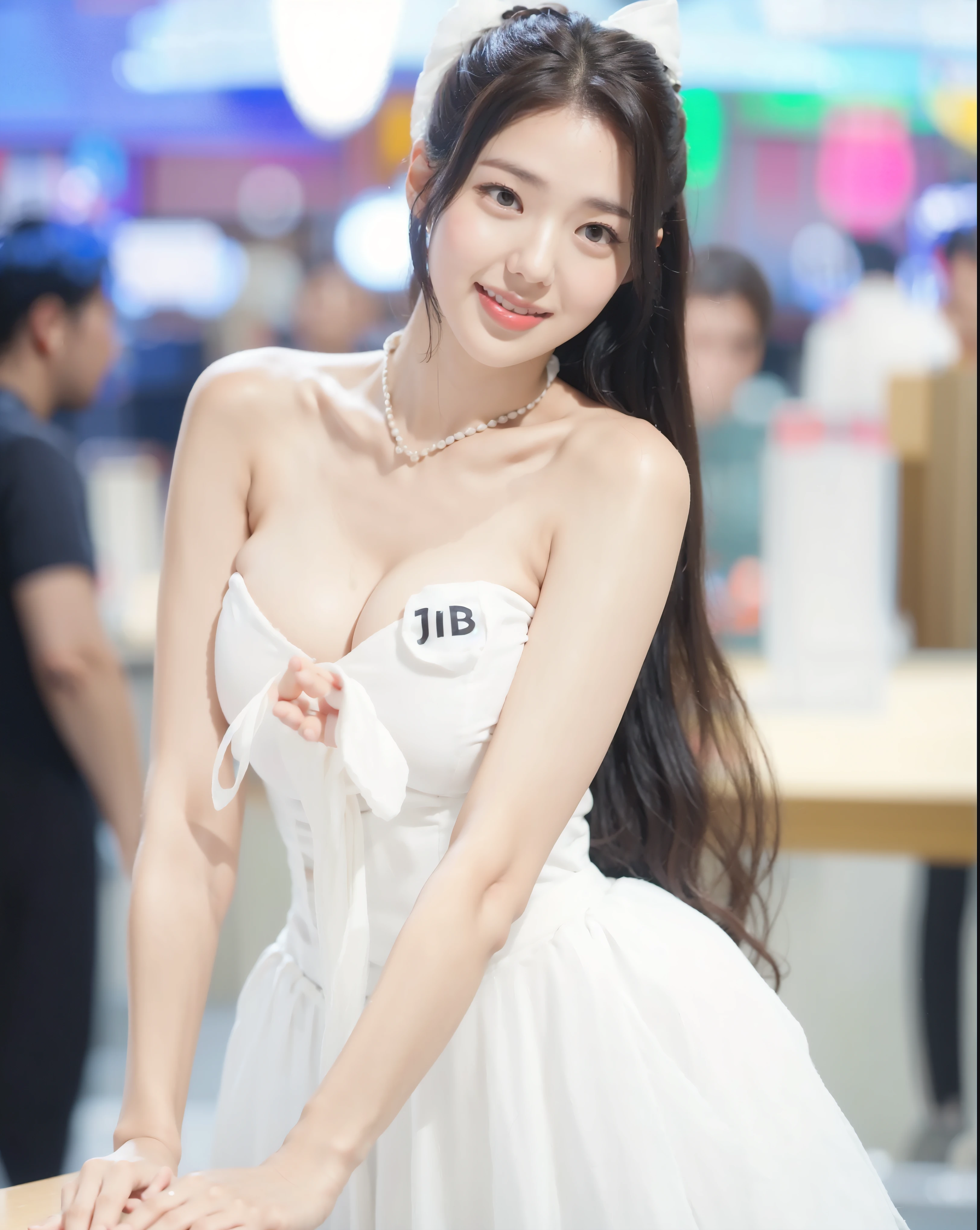 close mouth smile, big breasts, perfect hand and finggers