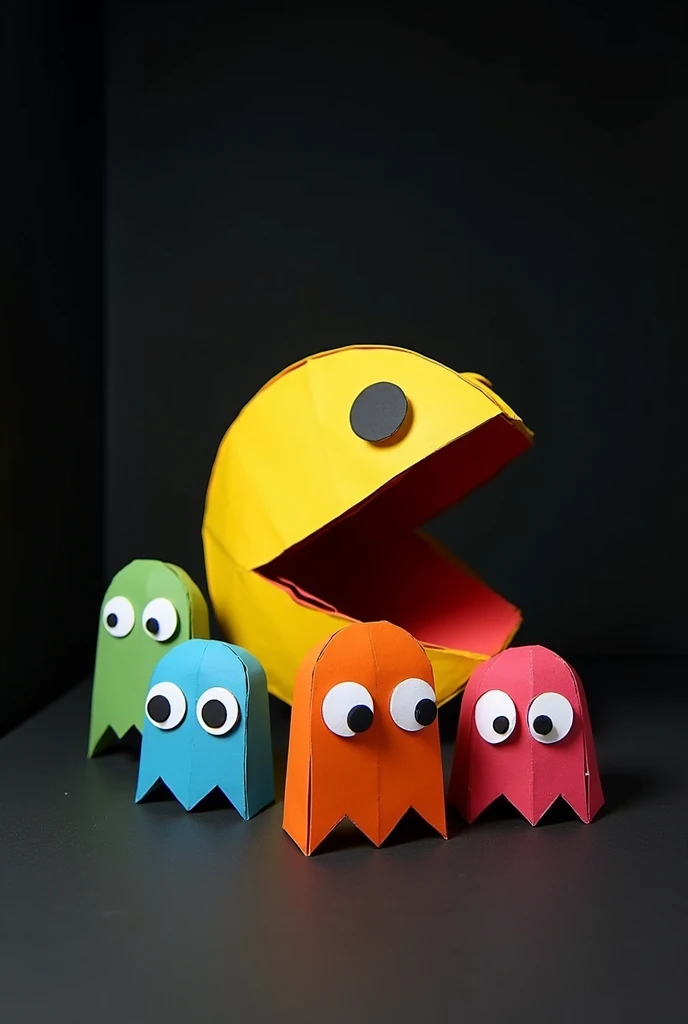 Making Pacman figures with paper