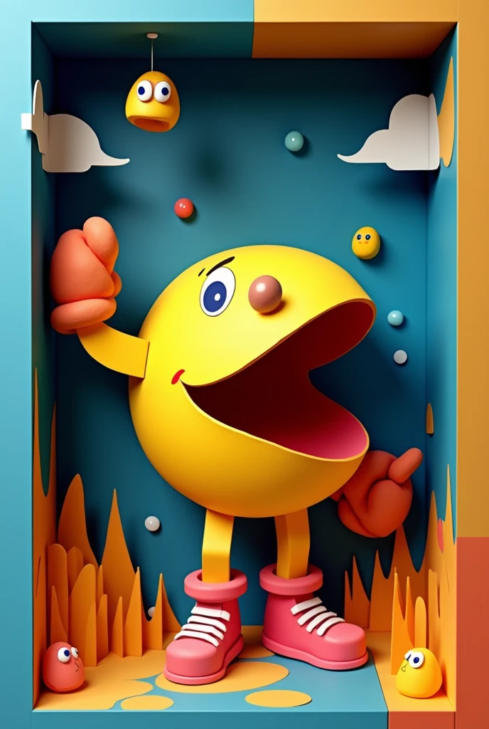 Making Pacman figures with paper