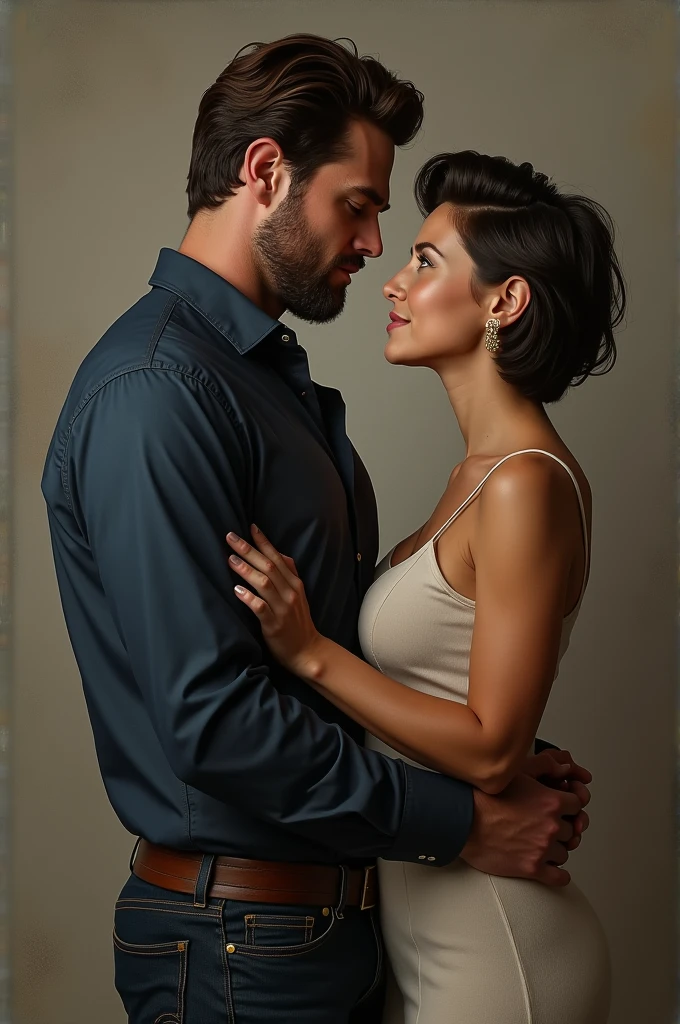Henry cavill next to his little girlfriend with short hair