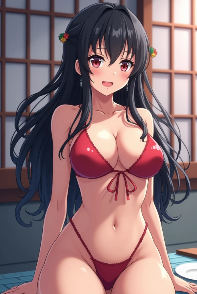 Hashira Mitsuri from Demon Slayer anime naked and her vagina is visible