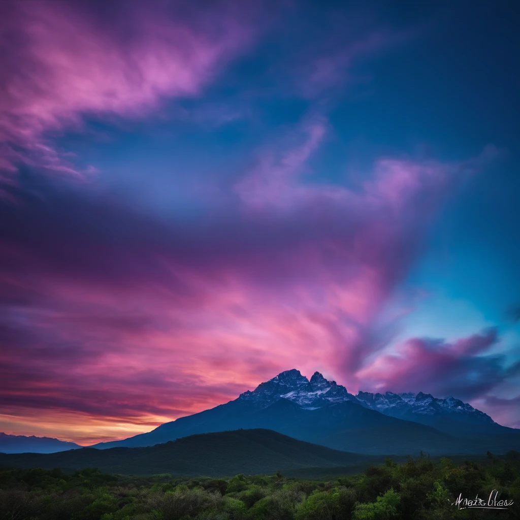 blue-violet sky