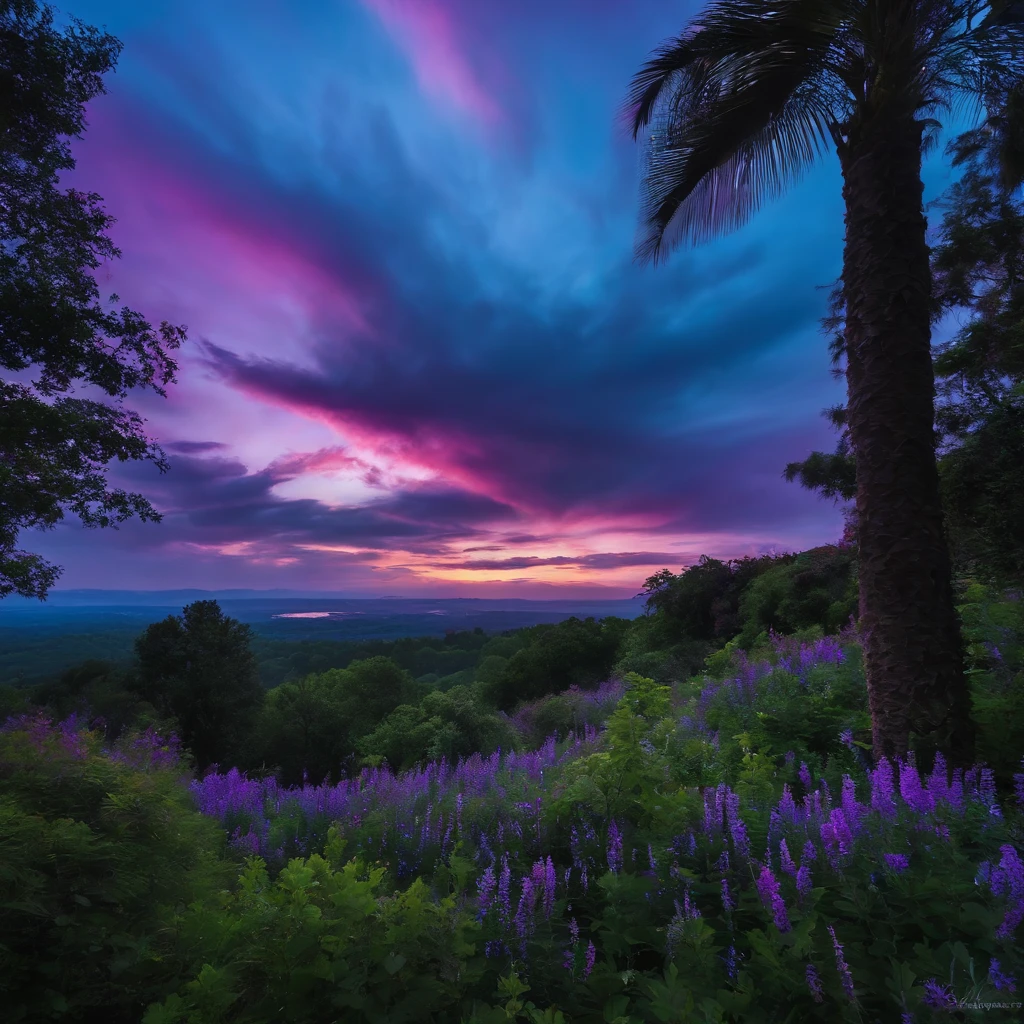 blue-violet sky