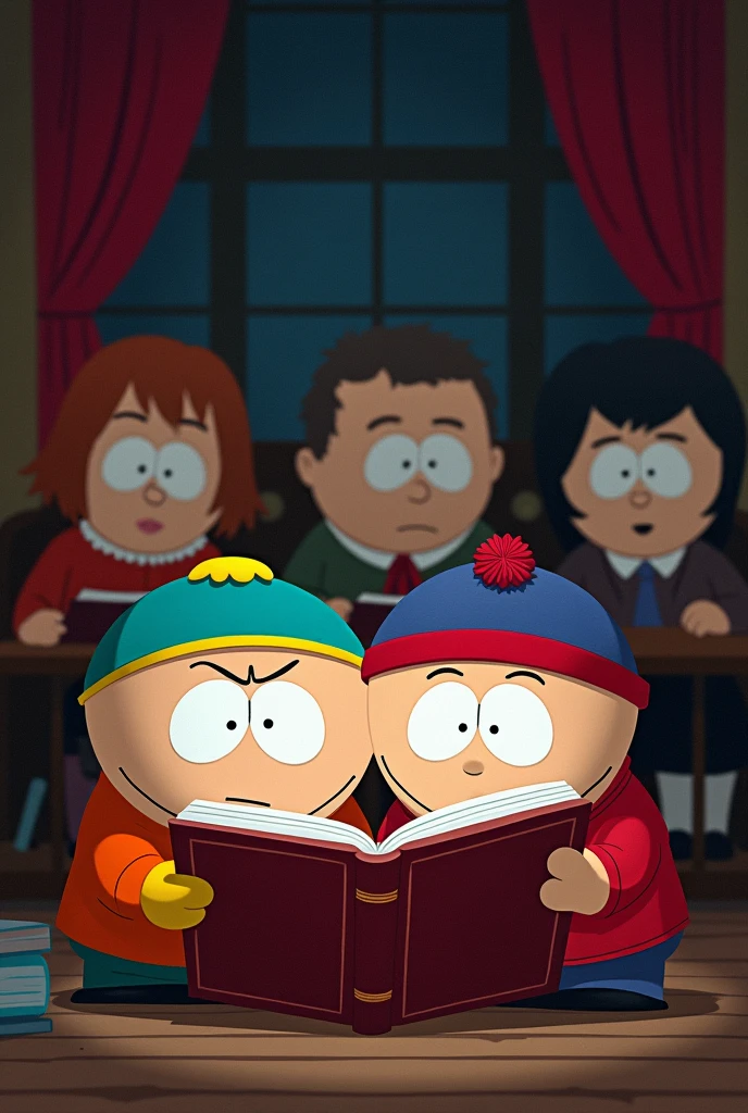 South Park characters reading Hamlet 