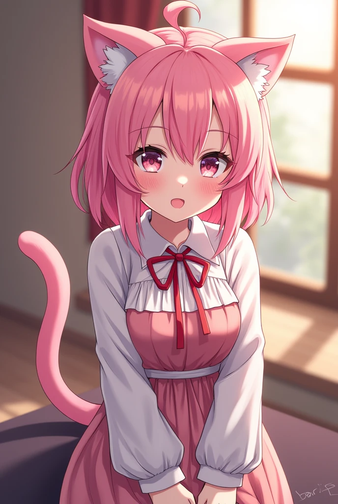 (masterpiece, best quality;1.3), highly detailed images, super detailed, girl pulling down pants, bra small breasts,cat ears,Naked,Undressing,exhibitionist girl,naked,NSFW,tits,小さいtits,Squatting and crawling on all fours