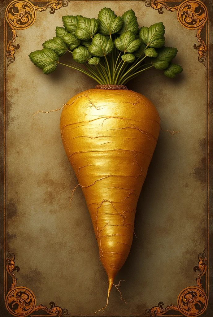 A Golden radish, medieval style