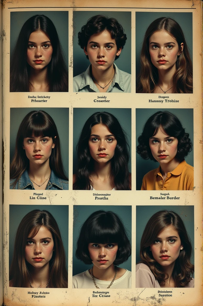 group of young English  people, focus on faces.