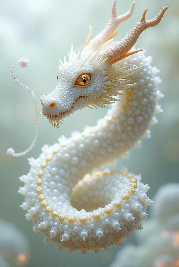 Milk dragón ball czech bead