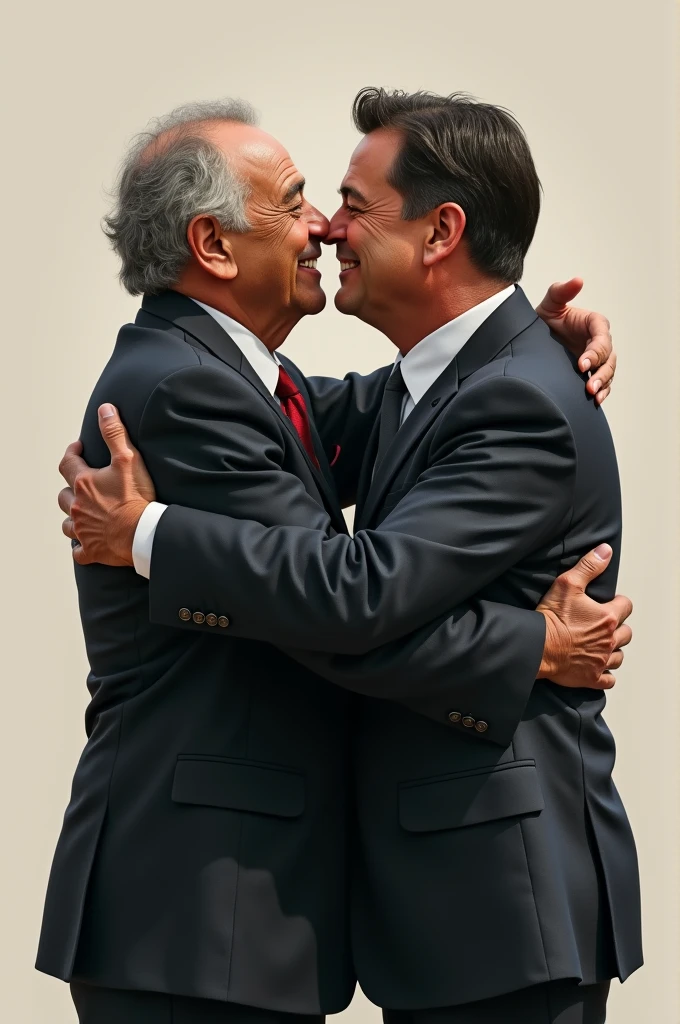 Lula hugging Bolsonaro