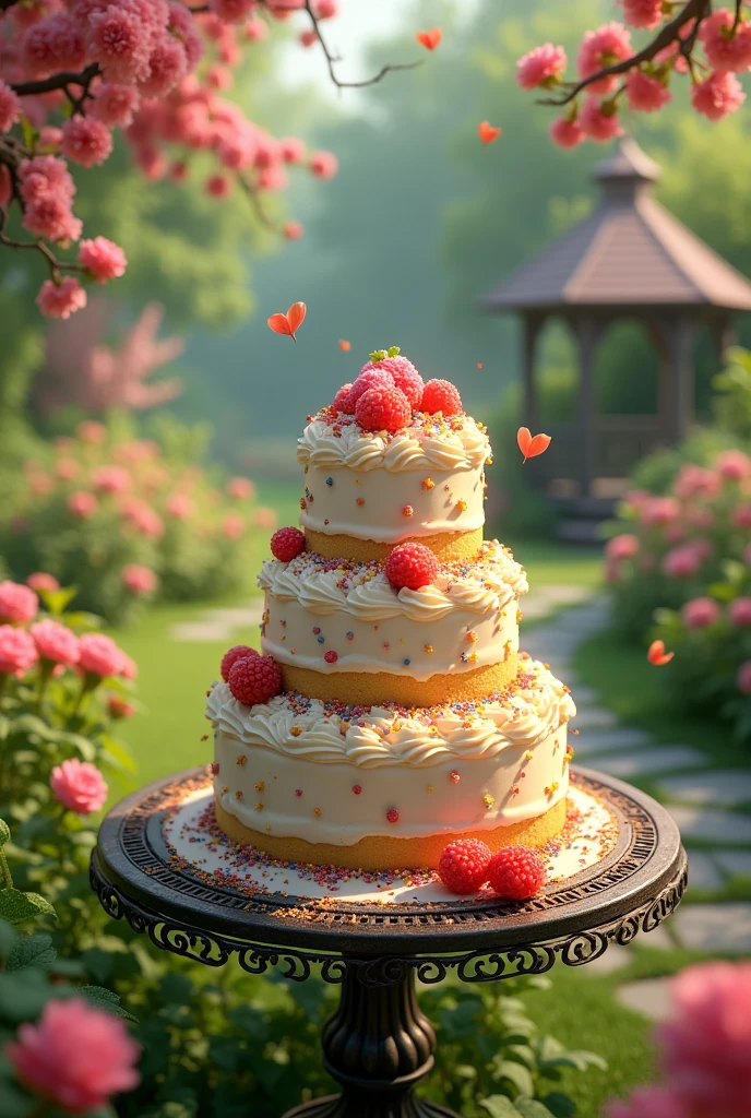 Cake in the garden