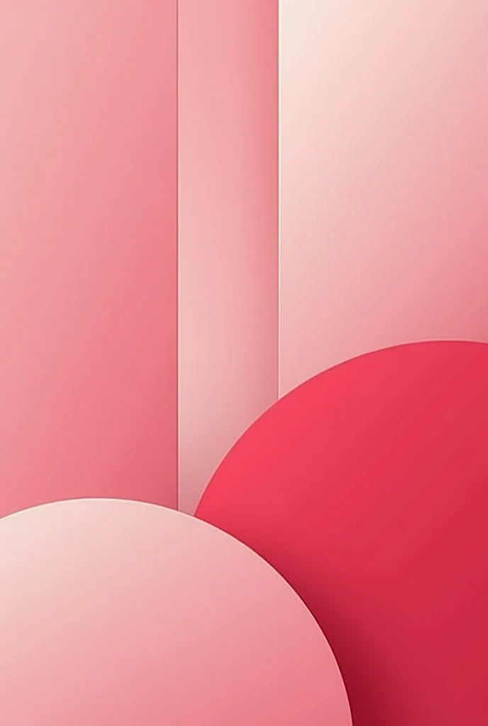 Abstract geometric composition in warm pink color 