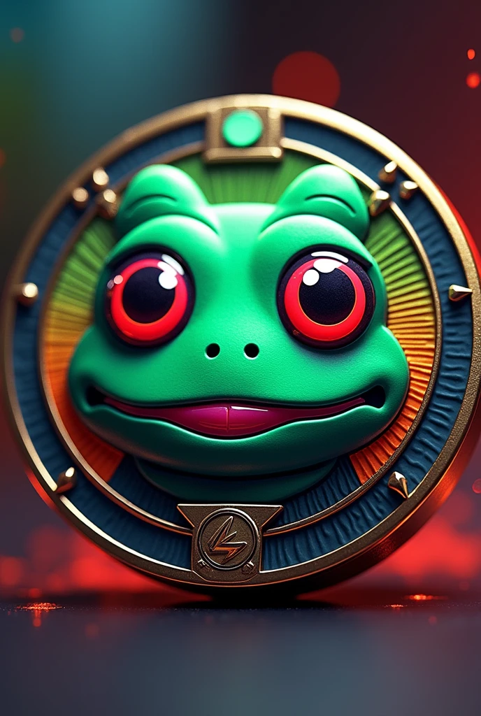 Imagine a coin with a quirky, playful design combining elements of Pepe the Frog and Turbo Coin. The coin's face features a stylized Pepe, known for his expressive, meme-worthy face, but with a slick, futuristic twist. His eyes have a neon glow, symbolizing the speed and technological edge associated with Turbo Coin.
The coin's edges are sleek and metallic, with a circuit-like pattern running along them, signifying the blockchain technology behind pepeturbo. The background behind Pepe is a gradient of vibrant colors, transitioning from a deep green (a deep yellow orange colour) to an electric blue, representing the fast-paced, digital nature of Turbo Coin.
In the center, where Pepe’s mouth would be, there’s a small lightning bolt, symbolizing speed and power. The reverse side of the coin features a simple, modern emblem combining Pepe’s face outline with the sleek lines of Turbo Coin’s logo, creating a unique hybrid symbol.
The overall look is a blend of meme culture with the high-tech, forward-thinking vibe of cryptocurrency, making it both humorous and cutting-edge. And then the what will be written on the coin is TurboRibbit