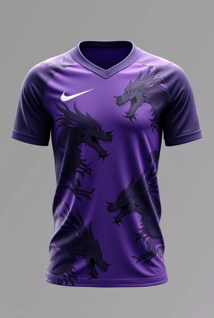 
Football shirt without player with purple color and dragons