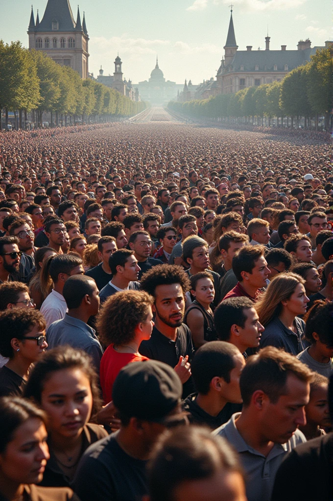 Thousands of people