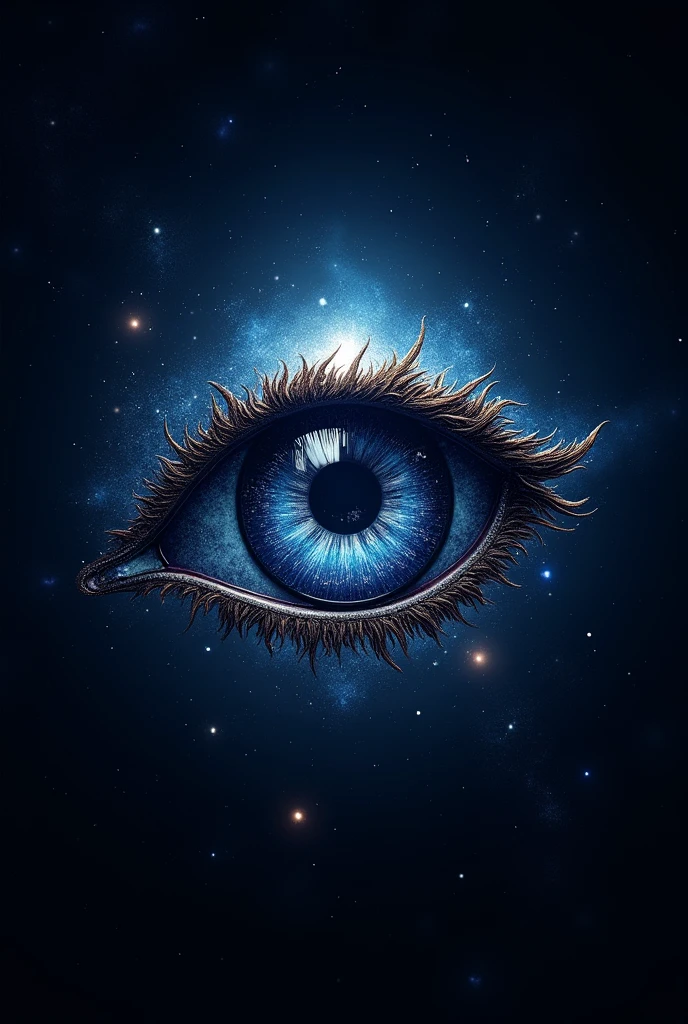 Logo all the letters of the word satori, forming an eye across the universe