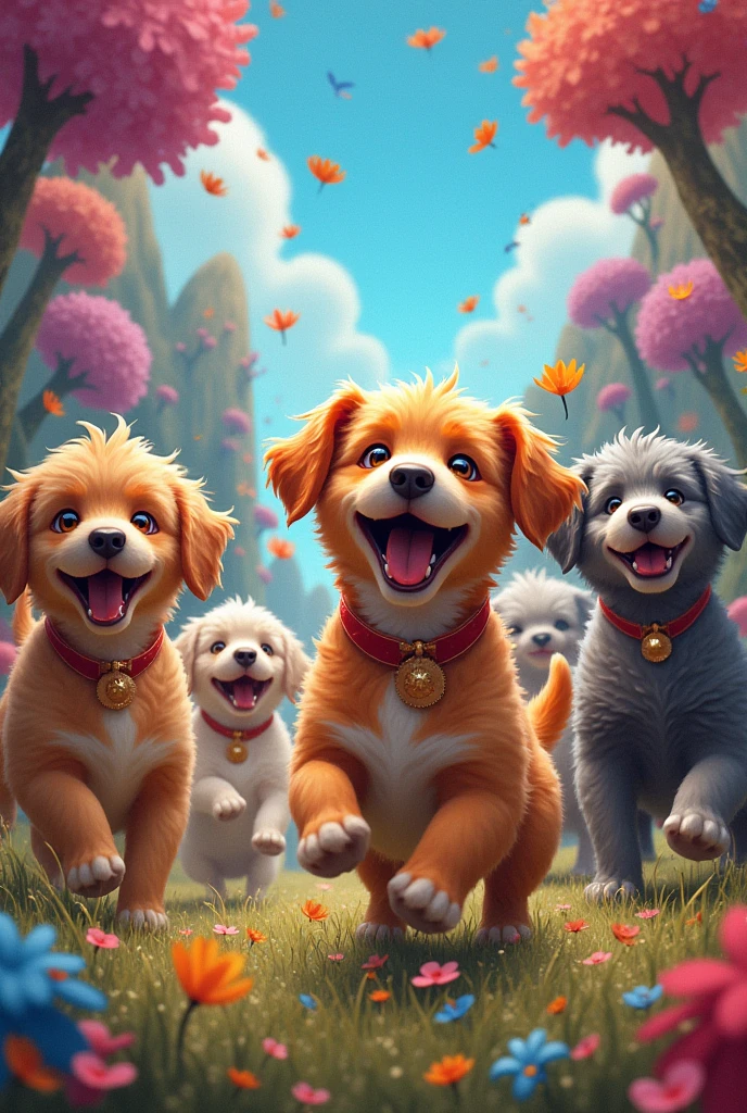 As soon as it says Animal Time, with dogs in the background