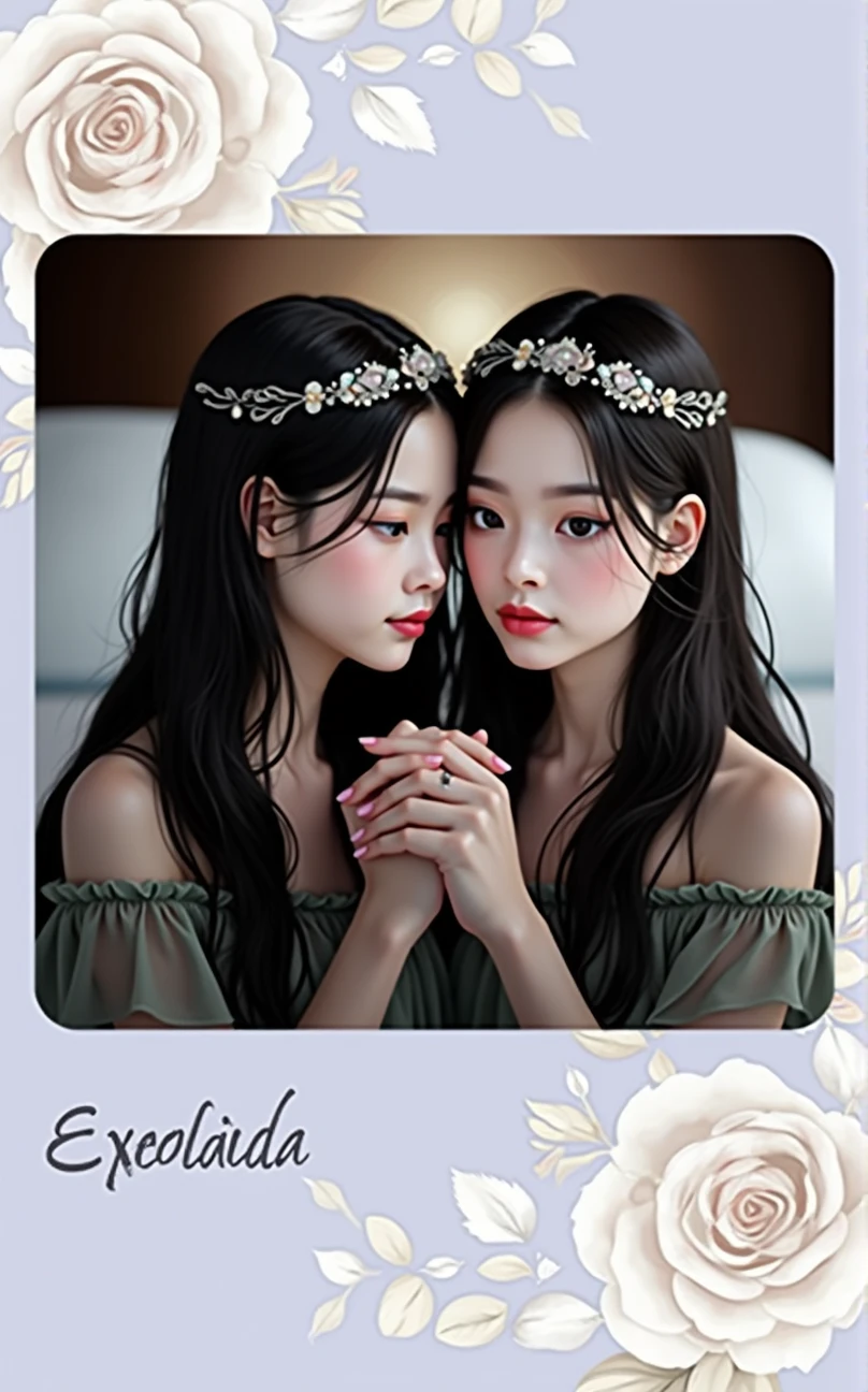 Identical twin sisters in love