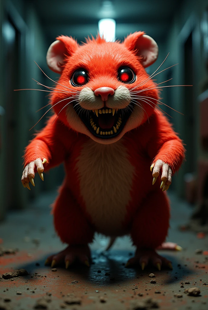 A red hamster animatronic creepy a animatronic