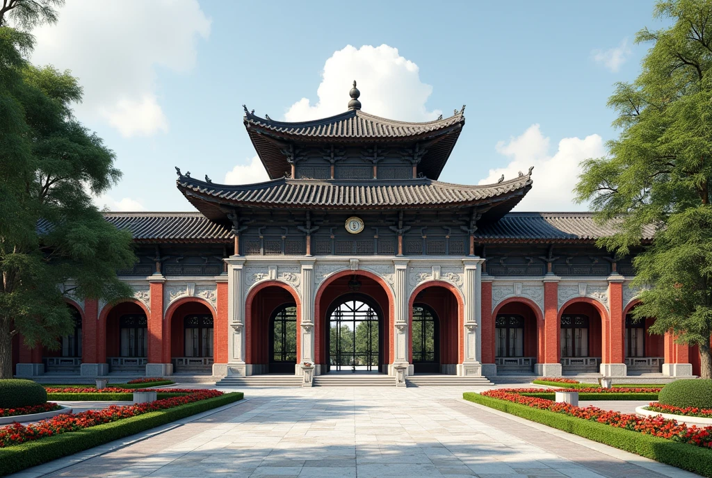 When we imagine a palace that combines Shaanxi and Polish-Lithuanian architectural styles,A more balanced effect can be achieved by adjusting design elements:
The palace still stands in a vast courtyard.,Surrounded by towering ancient trees and gorgeous flowers。The main building of the palace adopts elements of traditional Shaanxi architecture.,Including the glazed tiles with raised eaves、Flying eaves and red walls and black tiles。These features highlight the majesty and grandeur of ancient Chinese royal architecture.。
The design of the palace exterior,Added Polish and Lithuanian style art deco,For example, European-style carved window lattices and exquisite murals。Lithuanian influences are reflected in the artistic carvings on the palace walls.,Showing the exquisiteness of Eastern European architecture and the aesthetics of geometric patterns。
Enter the Palace,The first thing that catches your eye is the towering atrium.,The atrium is surrounded by an ancient stone colonnade,Supporting the dome on the roof。The columns in the atrium are decorated with Polish and Lithuanian carvings.,Such as bronze statues and exquisite murals,The surrounding Shaanxi-style painted buildings and carved beams complement each other.。
The palace's interior layout is carefully designed,Maintains the symmetrical aesthetics of Shaanxi Palace,It also incorporates Polish and Lithuanian interior decoration。Polish tiles on the floor,Each piece is inlaid with exquisite patterns。The furniture and furnishings in the room combine Eastern and Western elements.,Such as Shaanxi's mahogany furniture and Polish wood carvings。
In summary,The palace showcases the solemnity of Shaanxi architecture and the artistic refinement of Polish and Lithuanian architecture.,Through delicate design and integration,Create a unique and charming architectural style。