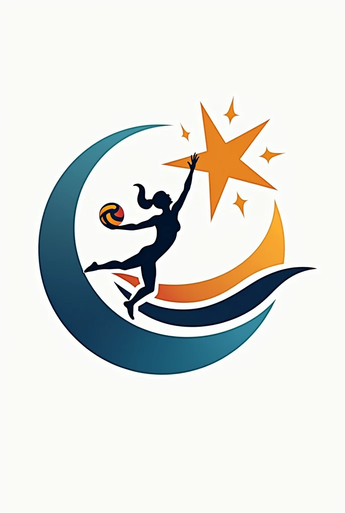 a coat of arms with centralized writing PLANET with a capital letter and VÔLEI with a lowercase letter, written with planet being the name highlighted in the logo
be minimalist and modern
with planet elements, the shadow of a volleyball player, playing a radiant star, a simple contemporary art background