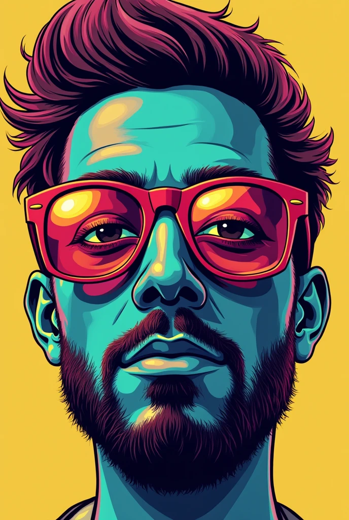 Pot bloo brand logo with the name &#39;&#39;DRAKE DOS POTE"
WITH GLASSES WITH COLOR LENSES 