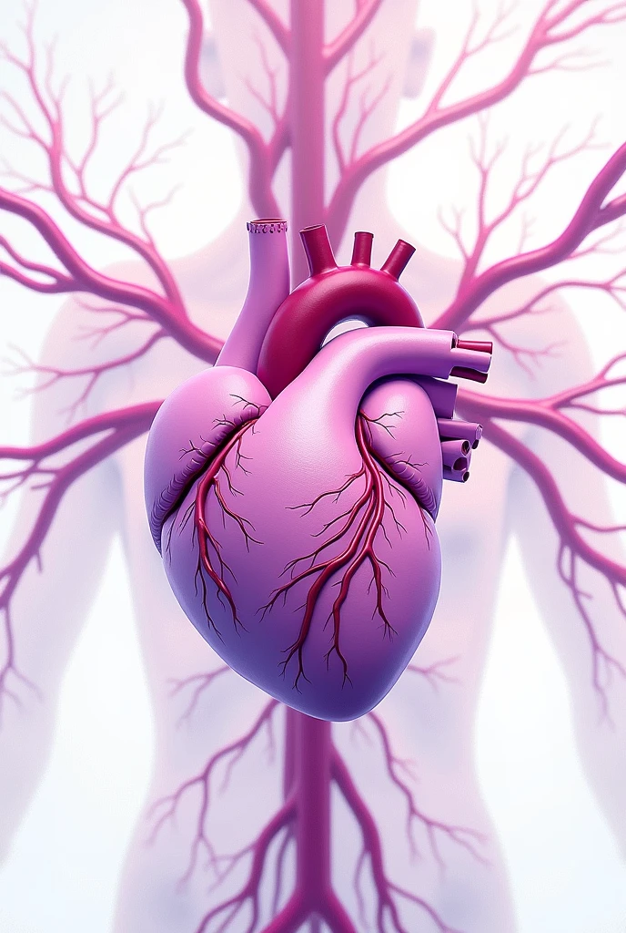 Lilac and light pink circulatory system