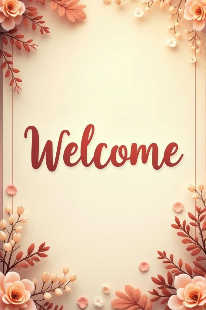 The word welcome in an attractive banner