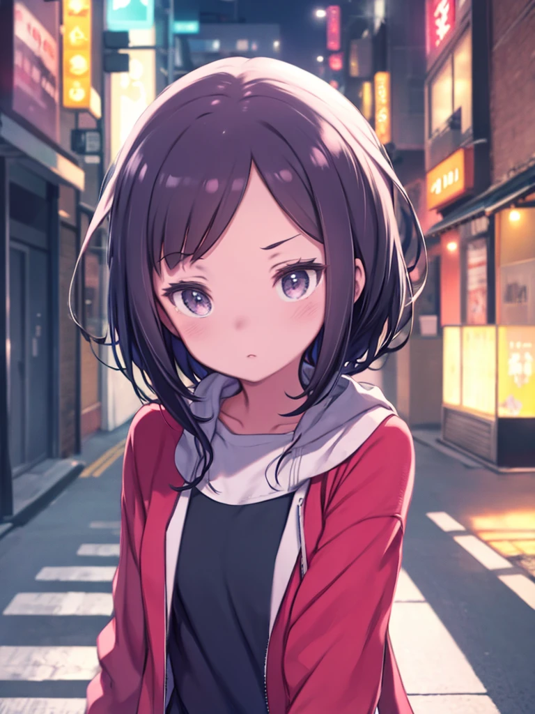 Eyestrain color, Close-up picture of a girl walking down the street