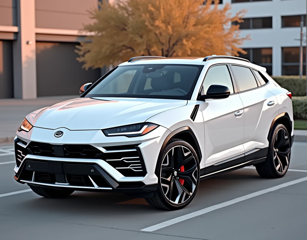 glossy lipstick SUV, coupe, CAR, 2021 year, white colored, parking, modern, mid-size, premium, Hijaro,