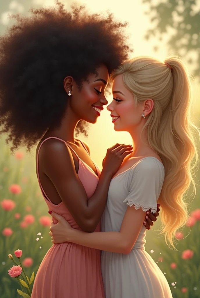 Generates a black girl named Amber in love with a white girl named White