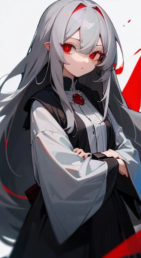 Highest quality　I have long hair　Gray Hair　Freena　Red eyes　I don't have anything　Odd Eye　One person　