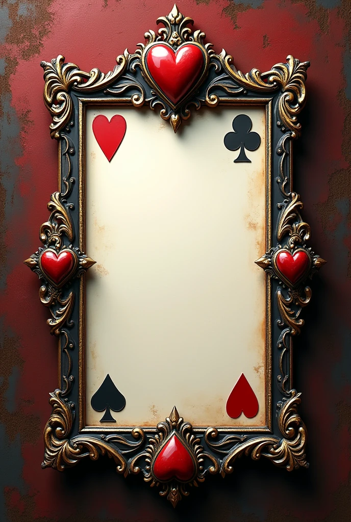 Playing card frame
